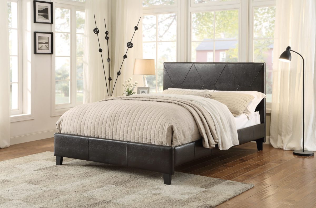 CONTEMPORARY BROWN BI-CAST BED - Arrow Furniture