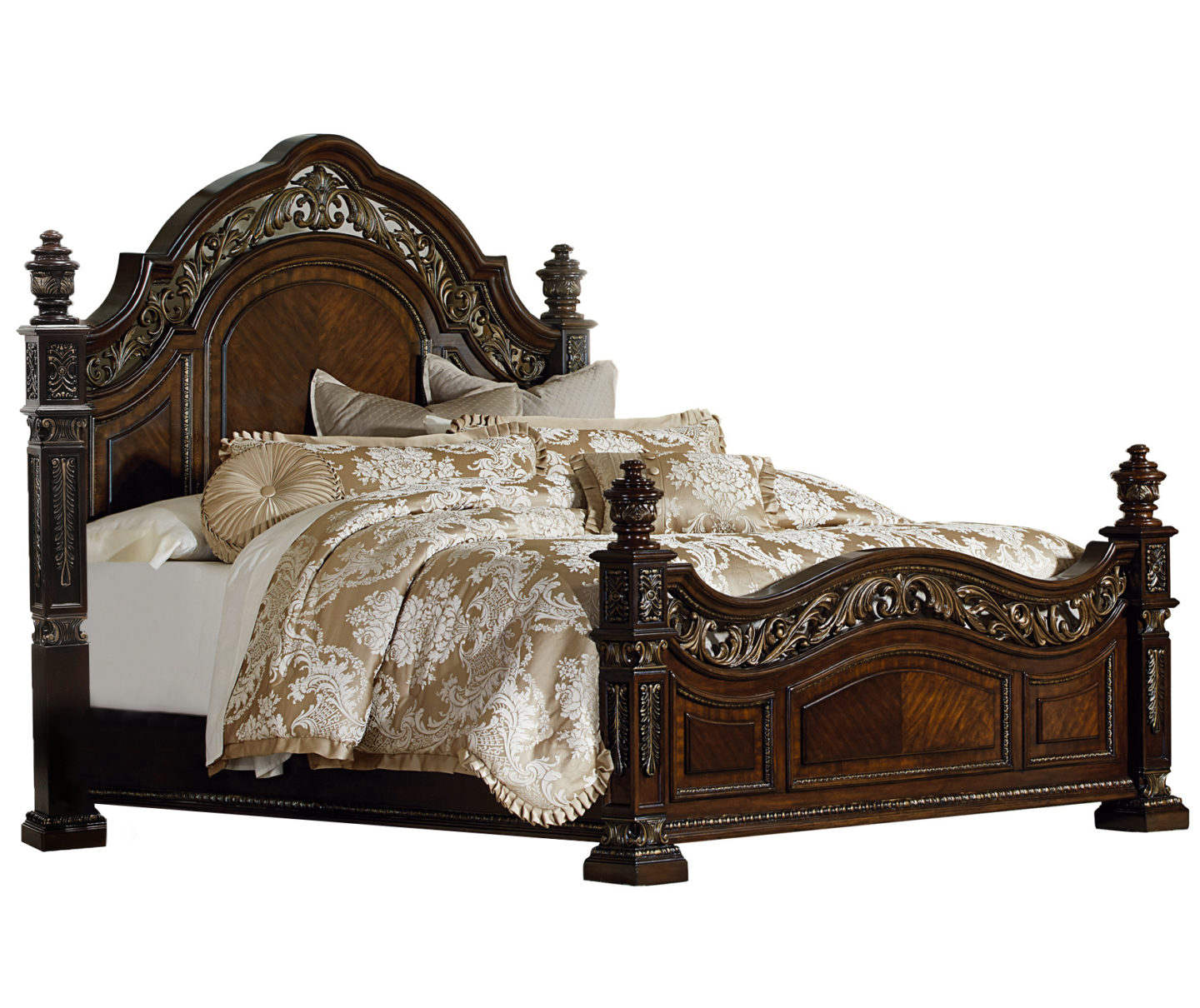 Traditional Dark Cherry Bedroom Arrow Furniture   1824 1 Bed NoBG Updated 1440x1210 