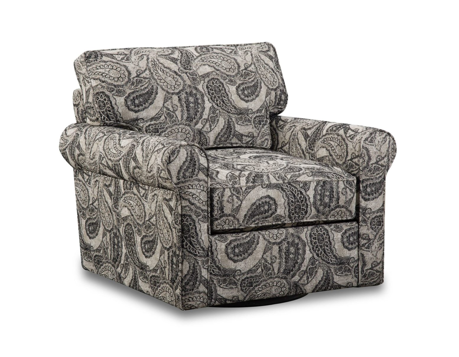 Transitional Paisley Swivel Accent Chair Arrow Furniture