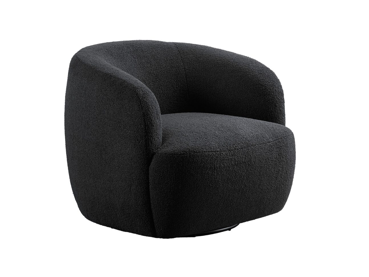 Contemporary Black Swivel Accent Chair