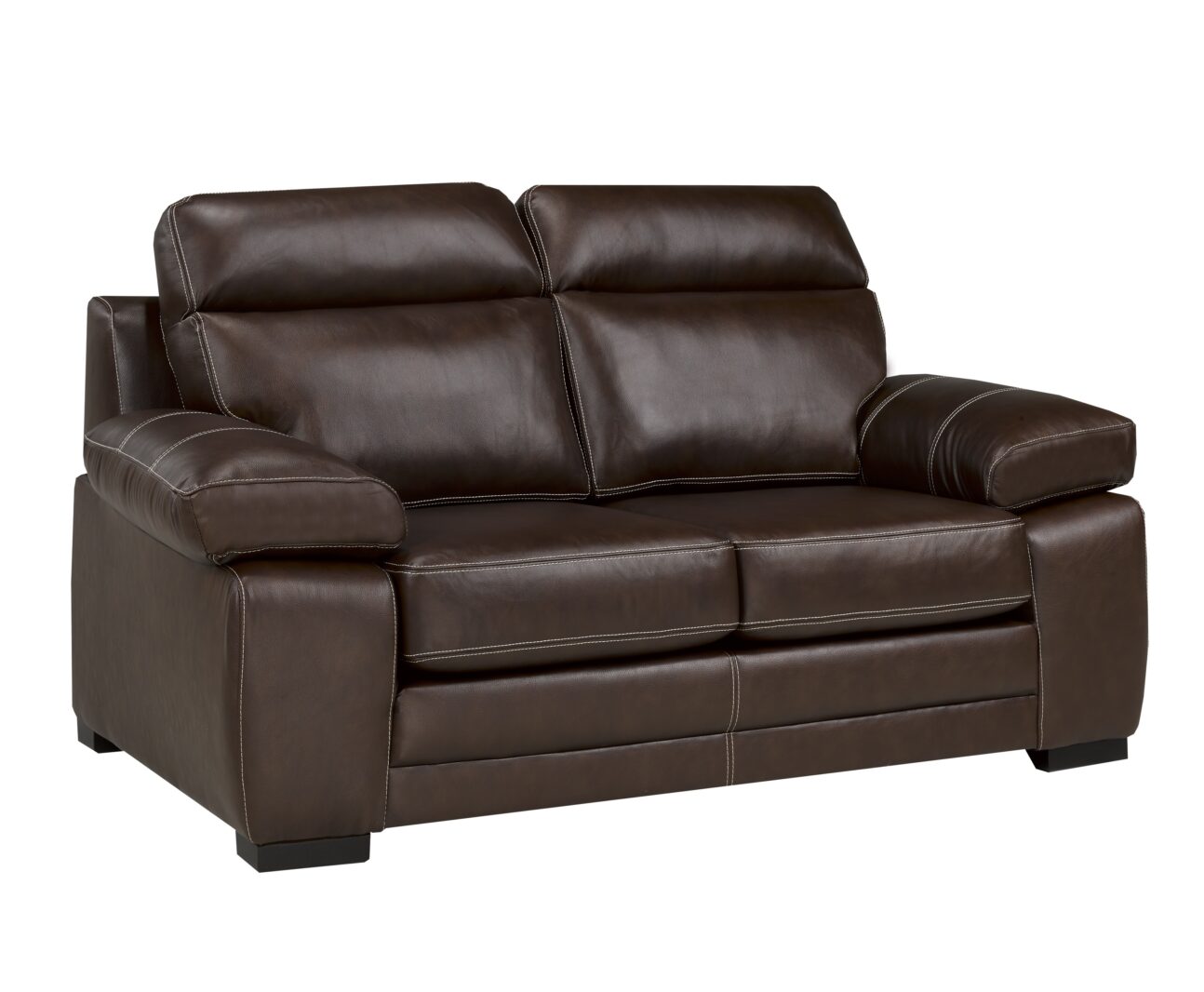 Contemporary Chocolate Leather Match Living Room - Image 4