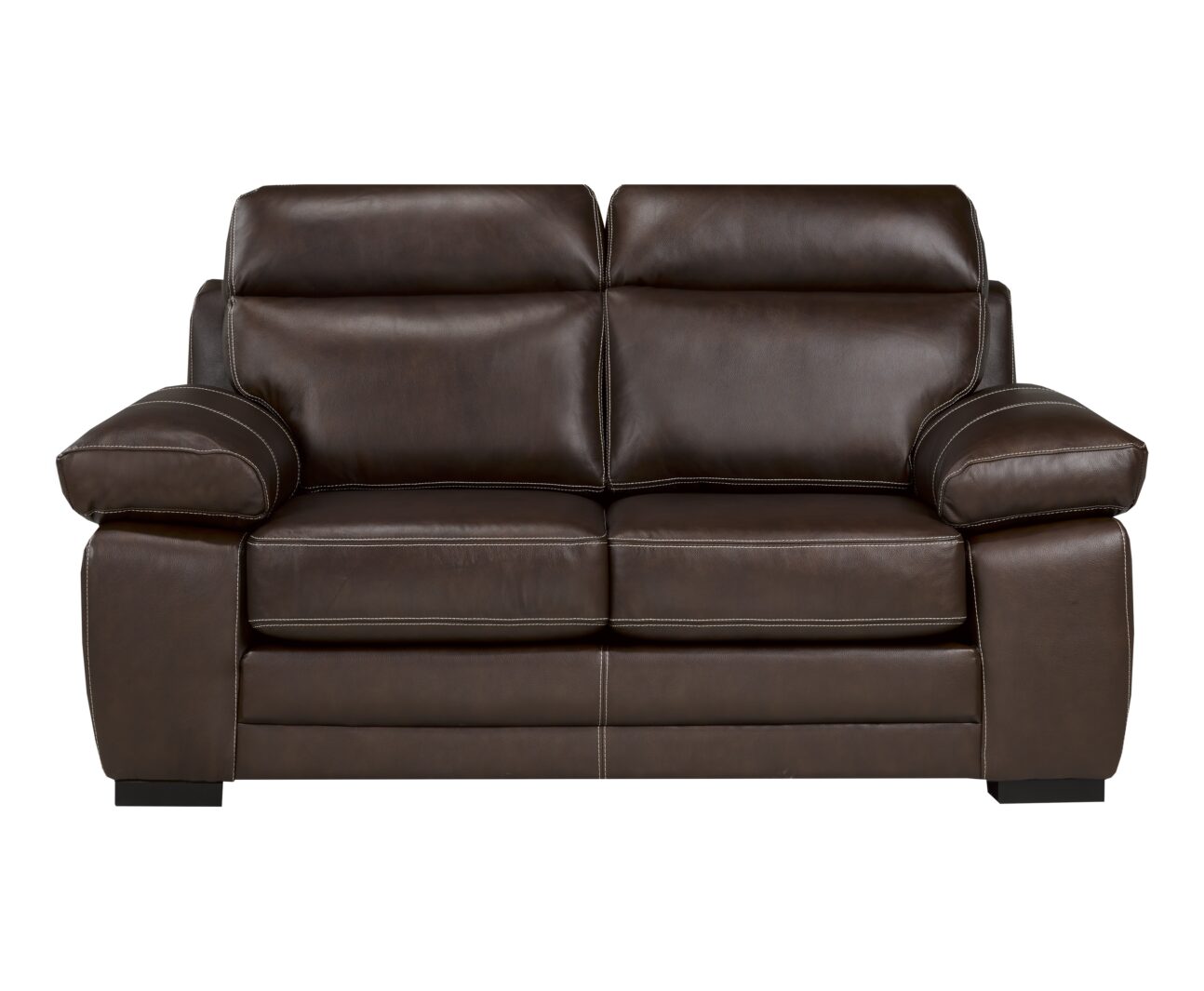 Contemporary Chocolate Leather Match Living Room - Image 3